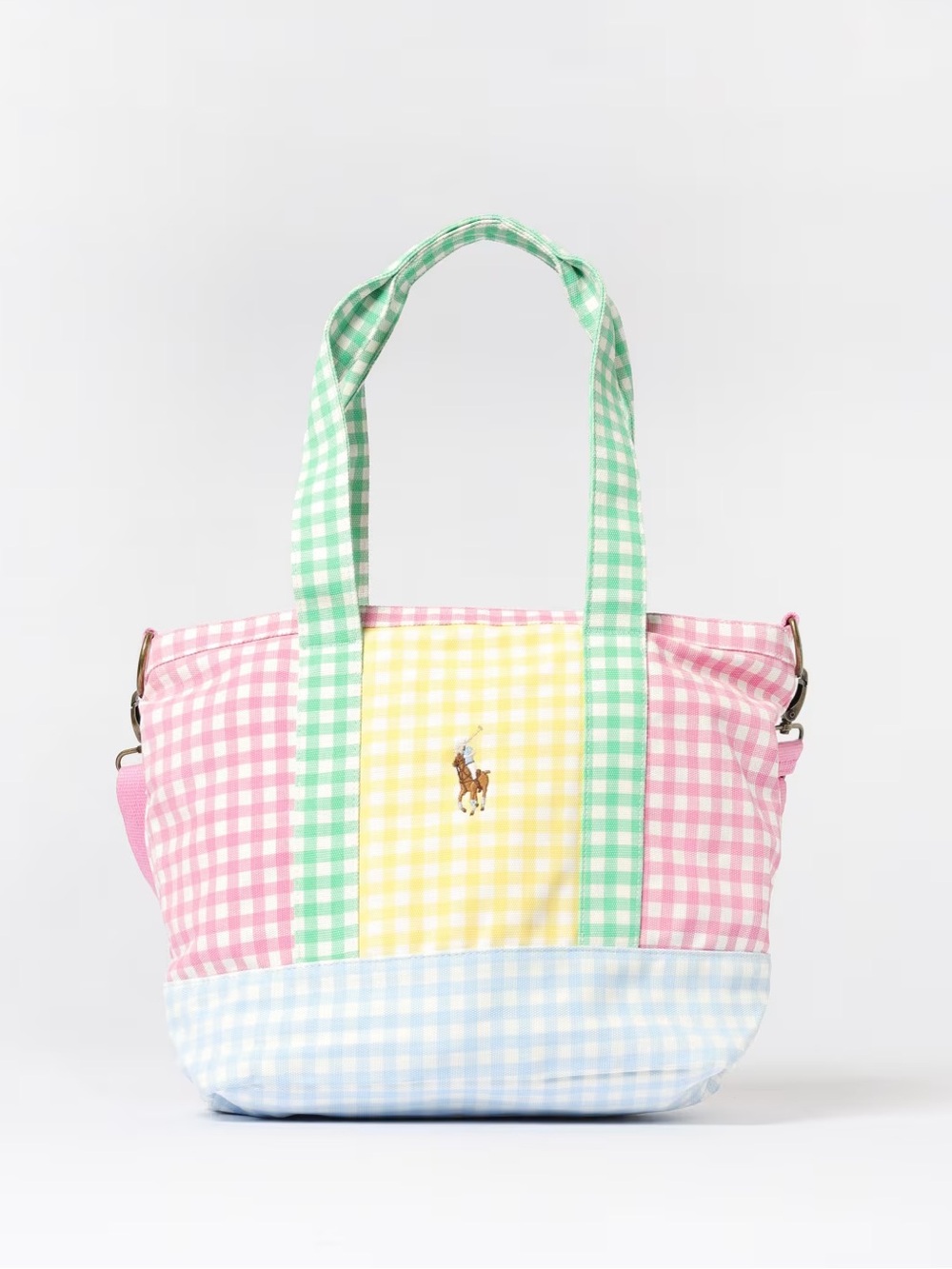 Polo Ralph Lauren Canvas Gingham Tote Bag